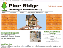 Tablet Screenshot of pineridgecleaning.com